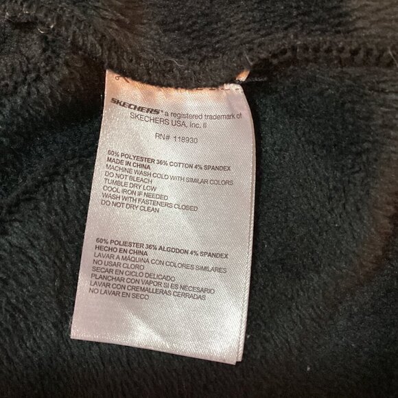 Skechers Go Walk Fleece Full Zip Jacket Sz S Black 71M - Picture 8 of 8
